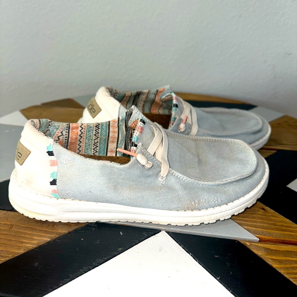HEY DUDE - Wendy Boho Light Denim - Size 9